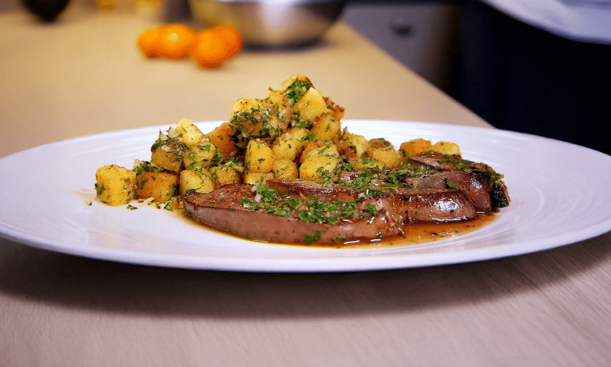 Veal Liver with Potatoes