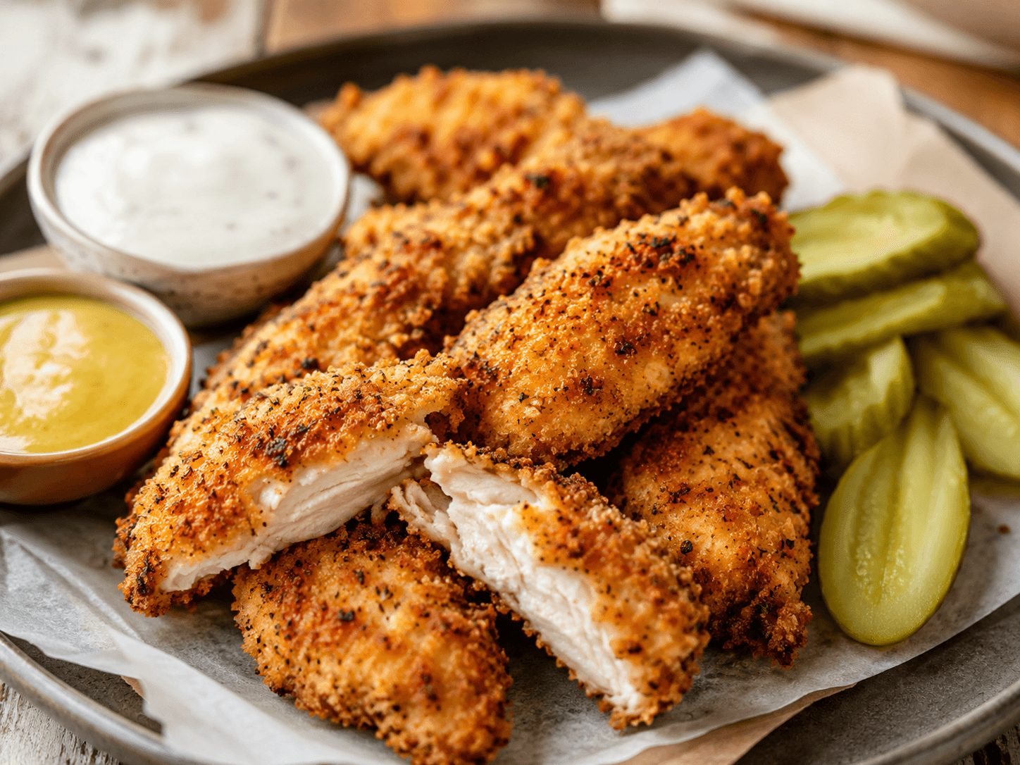 Pickle-Brined Air Fryer Chicken Tenders