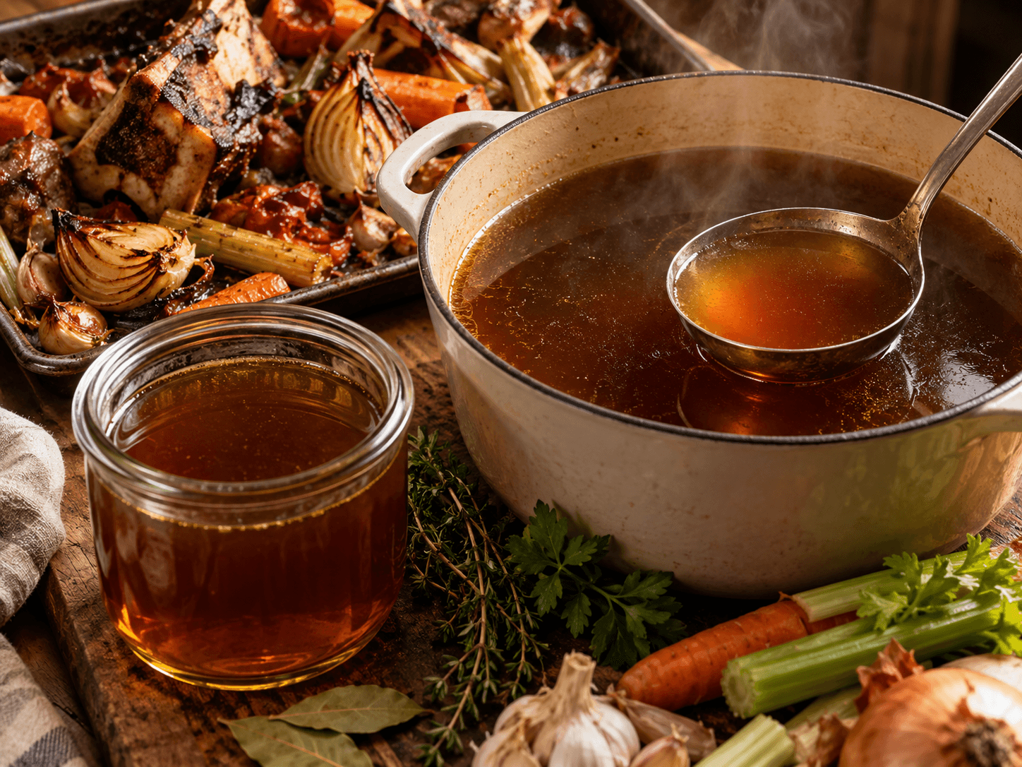 Rich Roasted Beef Stock